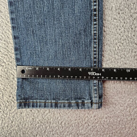 Timberland Pro Jeans Mens 32x34 Blue Straight Leg Workwear Heavy Denim - Picture 12 of 16